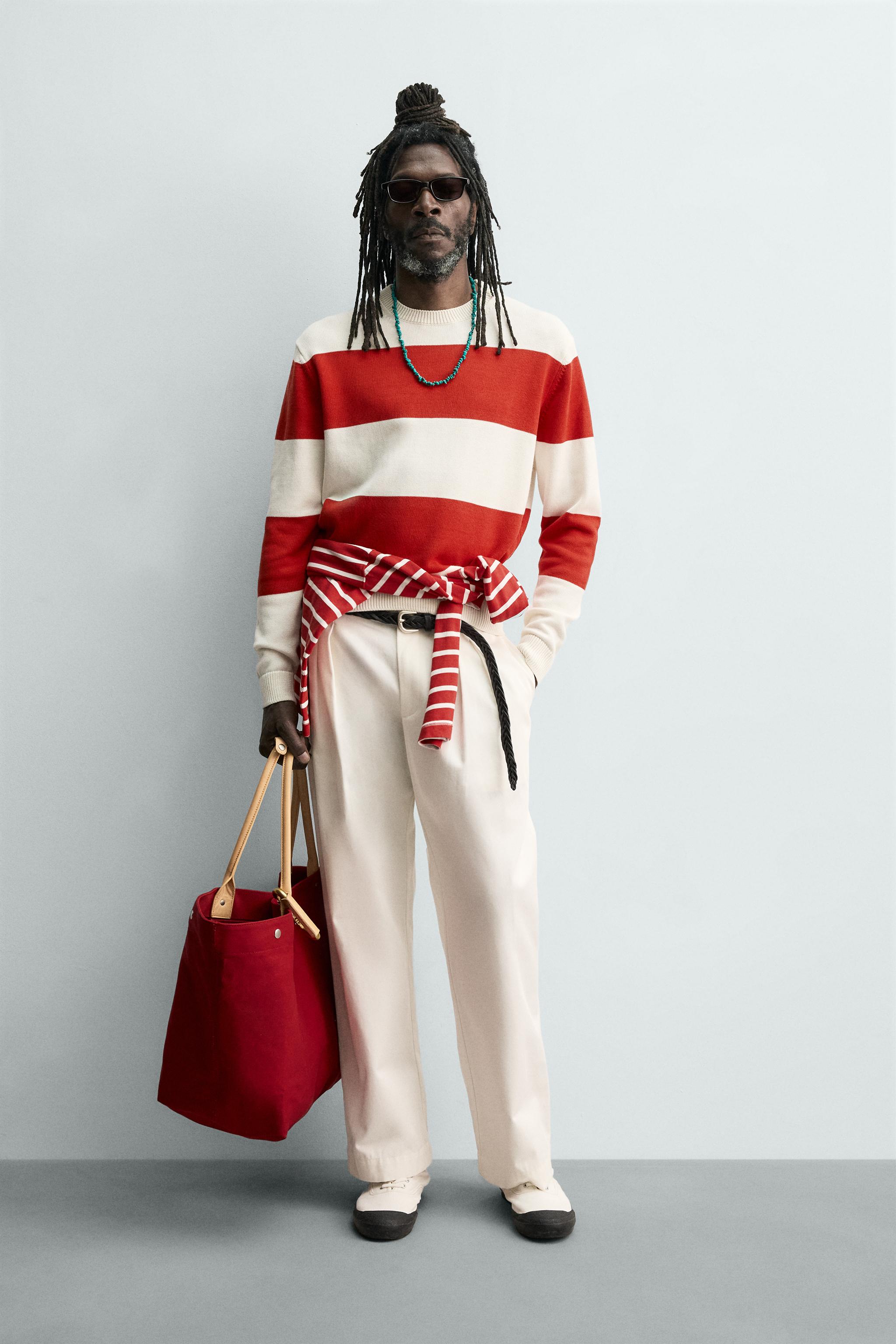 AARON LEVINE X ZARA STRIPED JACQUARD JUMPER
